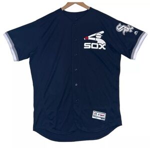 Men's Majestic MLB Chicago White Sox Flex Base Alternate Black Jersey Size 48